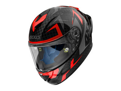 AXXIS Cobra Rex A5 Gloss Fluo Red Carbon Inc Free Dark Visor+Pinlock - Special Order