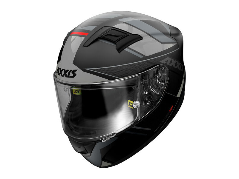 AXXIS Racer GP Tech B2 Matt Grey Fibre SV Inc Free Dark Visor+Pinlock click to zoom image