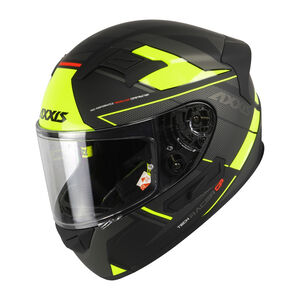 AXXIS Racer GP Tech B3 Matt Fluo Yellow Fibre SV Inc Free Dark Visor+Pinlock 
