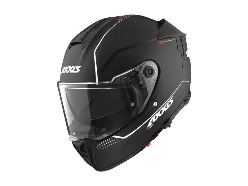 AXXIS Hawk Evo SV Solid A1 Matt Black Helmet Inc Race Spoiler click to zoom image
