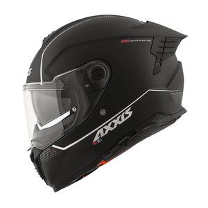 AXXIS Hawk Evo SV Solid A1 Matt Black Helmet Inc Race Spoiler click to zoom image