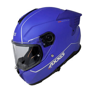 AXXIS Hawk Evo SV Solid A7 Matt Blue Helmet Inc Race Spoiler 