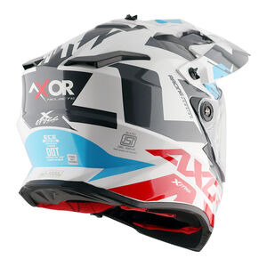 AXOR Helmet X-Cross Adventure - X1 Gloss White/Red Graphic click to zoom image