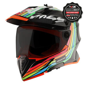 AXOR Helmet X-Cross Adventure - X2 Gloss Black/Grey Graphic 