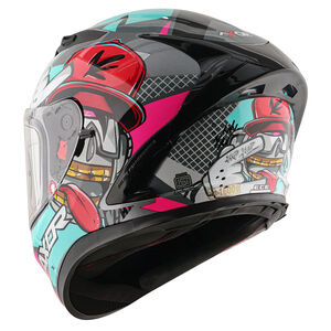AXOR Helmet Street Full Face - Hip Hop Gloss Athena Grey Mint click to zoom image