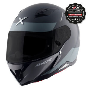 AXOR Helmet SH890 Full Face - Hunter Turbo Matt Black Grey click to zoom image