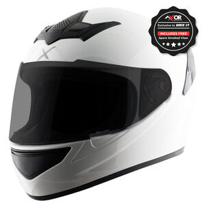 AXOR Rage Full Face Helmet - Gloss White 