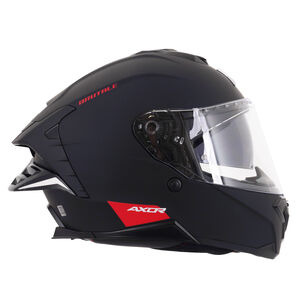 AXOR Brutale Full Face Helmet With Dual Spoiler Black Matt click to zoom image
