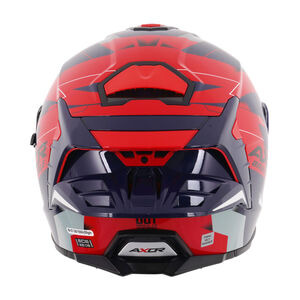 AXOR Brutale Full Face Helmet With Dual Spoiler Plexus Blue Red click to zoom image