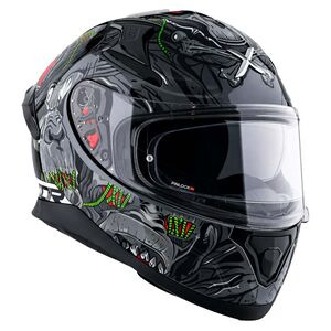 AXOR Apex Full Face Helmet Ascetic Stone Black Grey Gloss click to zoom image