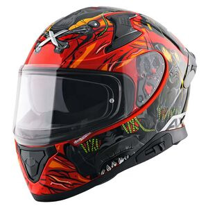 AXOR Apex Full Face Helmet Ascetic Red Grey Gloss click to zoom image