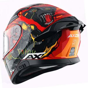 AXOR Apex Full Face Helmet Ascetic Red Grey Gloss click to zoom image