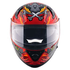 AXOR Apex Full Face Helmet Ascetic Red Grey Gloss click to zoom image