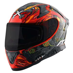 AXOR Apex Full Face Helmet Ascetic Red Grey Gloss click to zoom image