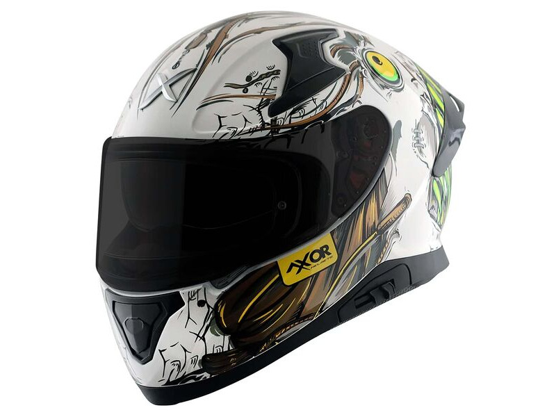 AXOR Apex Full Face Helmet Sea Devil White Gold Gloss click to zoom image