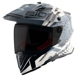 AXOR X-Cross Adventure Helmet Speedometer White Grey Gloss click to zoom image