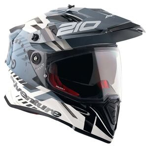 AXOR X-Cross Adventure Helmet Speedometer White Grey Gloss click to zoom image