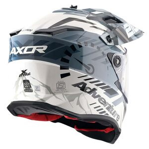 AXOR X-Cross Adventure Helmet Speedometer White Grey Gloss click to zoom image