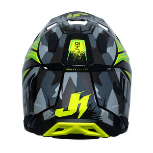 Just1 J40 Motocross Helmet Shooter Camo Fluo Yellow Black click to zoom image