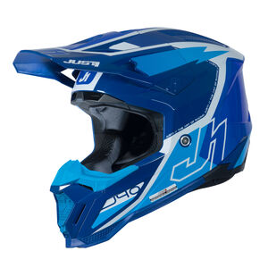 Just1 J40 Motocross Helmet Flash White Blue click to zoom image