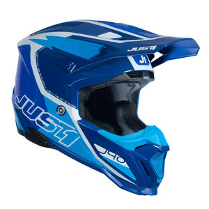 Just1 J40 Motocross Helmet Flash White Blue click to zoom image