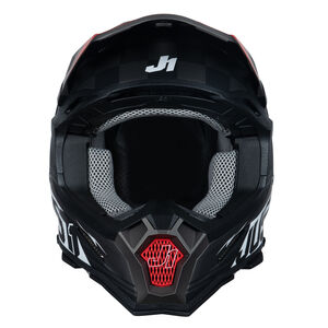 Just1 J22 Motocross Helmet Flagman Red Titanium Black L click to zoom image