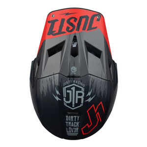 Just1 J22 Motocross Helmet Flagman Red Titanium Black L click to zoom image