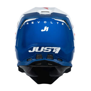 Just1 J22 Motocross Helmet Revolt Red Blue White click to zoom image