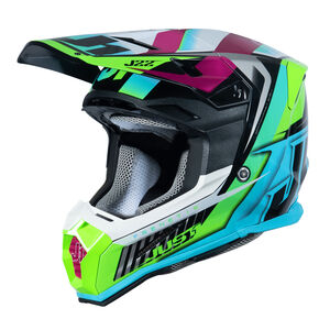 Just1 J22 Motocross Helmet Frenetik Neon Fluo Lime Black 2024