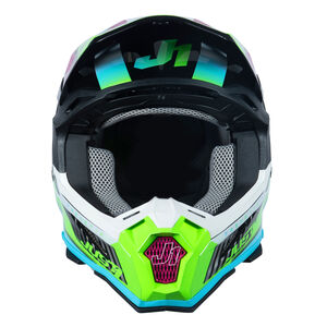 Just1 J22 Motocross Helmet Frenetik Neon Fluo Lime Black click to zoom image