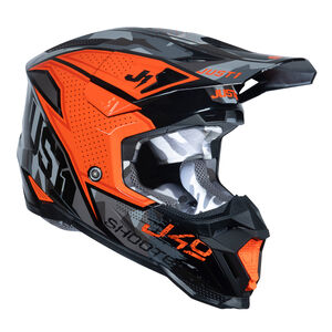 Just1 J40 Motocross Helmet Shooter Camo Orange Black click to zoom image