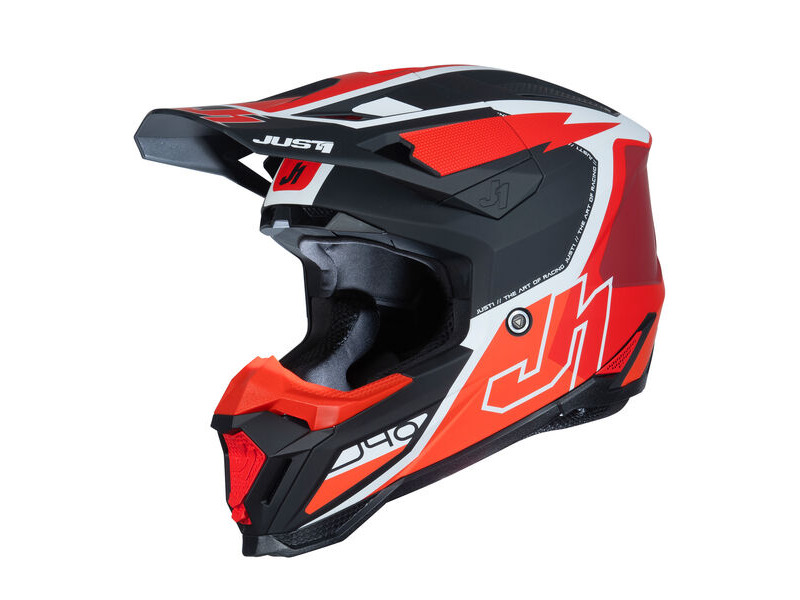 Just1 J40 Motocross Helmet Flash Red White Black click to zoom image