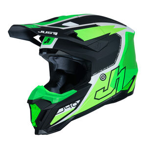 Just1 J40 Motocross Helmet Flash Fluo Green White Black 2024