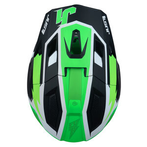 Just1 J40 Motocross Helmet Flash Fluo Green White Black click to zoom image