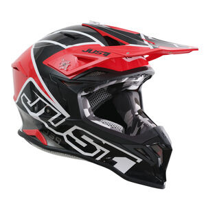 Just1 J39 Motocross Helmet Thruster Red Black White Gloss click to zoom image
