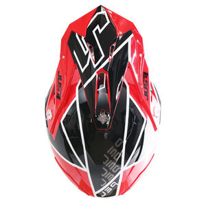 Just1 J39 Motocross Helmet Thruster Red Black White Gloss click to zoom image