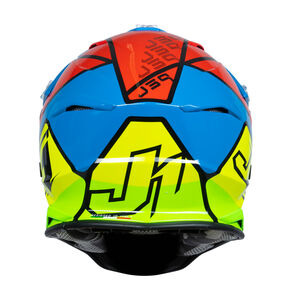 Just1 J39 Motocross Helmet Thruster Fluo Yellow Red Blue click to zoom image