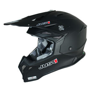 Just1 J39 Motocross Helmet Solid Black Matt click to zoom image