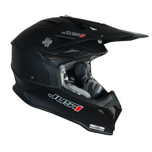 Just1 J39 Motocross Helmet Solid Black Matt click to zoom image