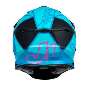 Just1 J39 Motocross Helmet Thruster Petrol Blue Fuxia Black click to zoom image