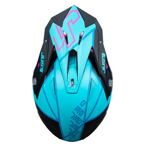 Just1 J39 Motocross Helmet Thruster Petrol Blue Fuxia Black click to zoom image