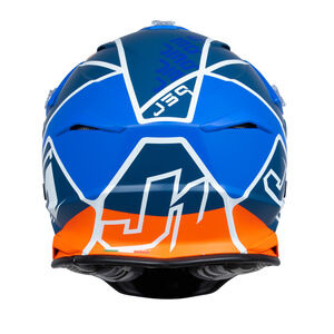 Just1 J39 Motocross Helmet Thruster White Fluo Orange Blue click to zoom image