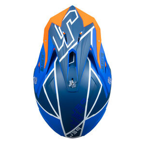 Just1 J39 Motocross Helmet Thruster White Fluo Orange Blue click to zoom image