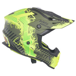 JUST1 J38 MX Helmet Mask Fluo Yellow/Black/Army Green Matt click to zoom image