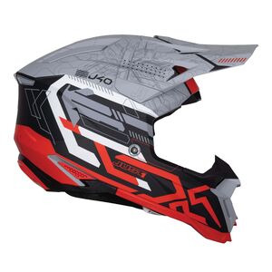 JUST1 J40 Motocross Helmet Mission Red Grey Matt click to zoom image