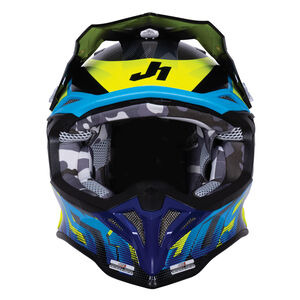 JUST1 J39 Motocross Helmet Revo Blue Fluo Yellow Black Gloss click to zoom image