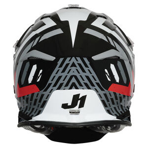 JUST1 JUST1 J39 Motocross Helmet Marshall White Red Black Gloss click to zoom image