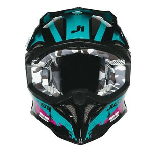 JUST1 Just1 J39 Motocross Helmet Teal Black Pink Matt click to zoom image