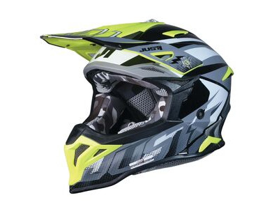JUST1 J39 Motocross Helmet Revo Grey Yellow Fluo Black Matt