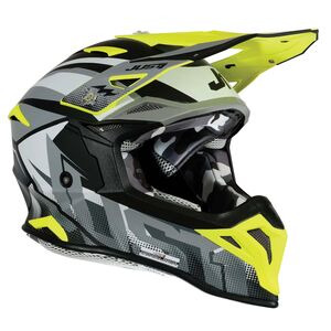 JUST1 J39 Motocross Helmet Revo Grey Yellow Fluo Black Matt click to zoom image